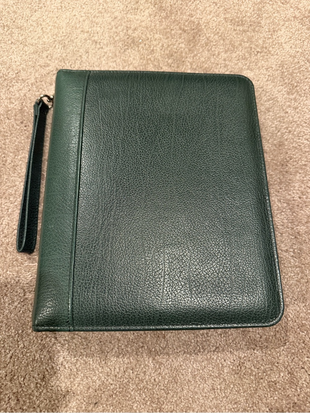 Vintage Franklin Covey Classic Leather Planner Green 7 Ring USA + Inserts